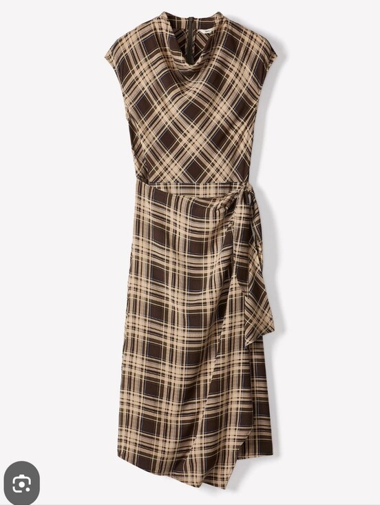 RW&CO. Dresses & Skirts - Extended Sleeve Cowl Neck Midi Dress with Wrap Detail Sz 4